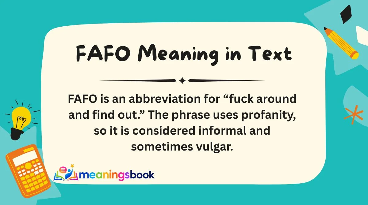 FAFO Meaning in Text