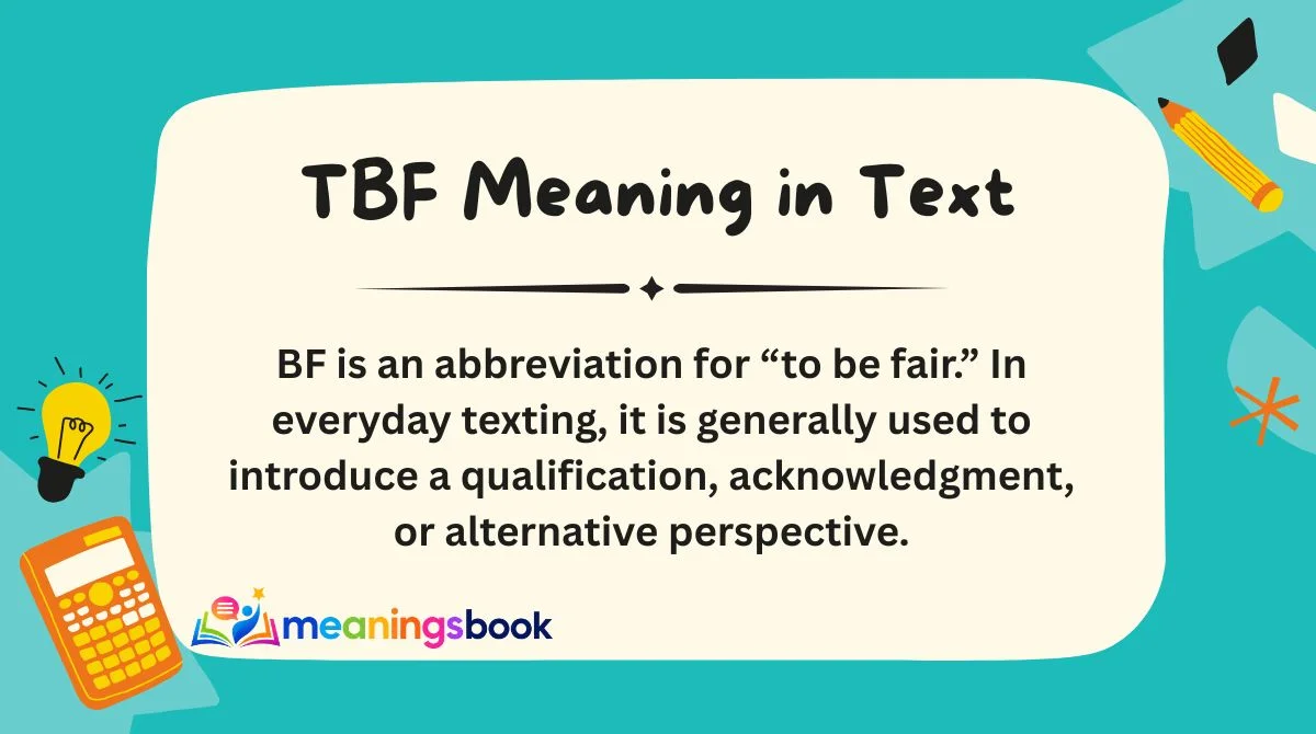 TBF Meaning in Text