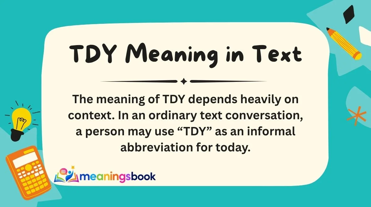 TDY Meaning in Text