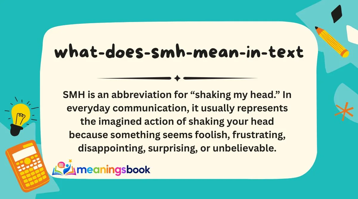 What Does SMH Mean in Text