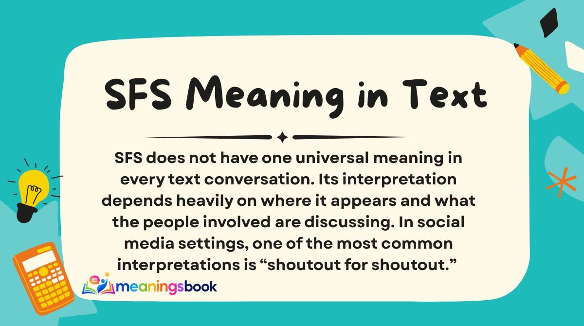 SFS Meaning in Text