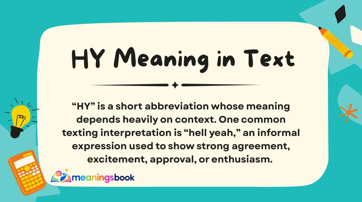 HY Meaning in Text