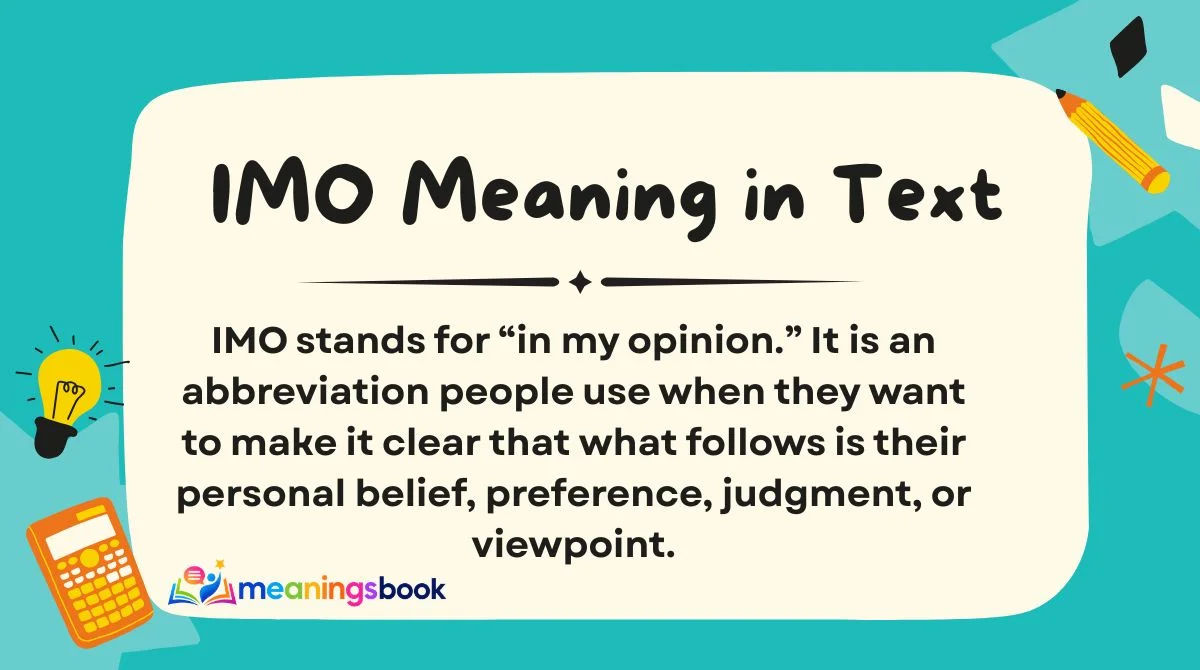 IMO Meaning in Text