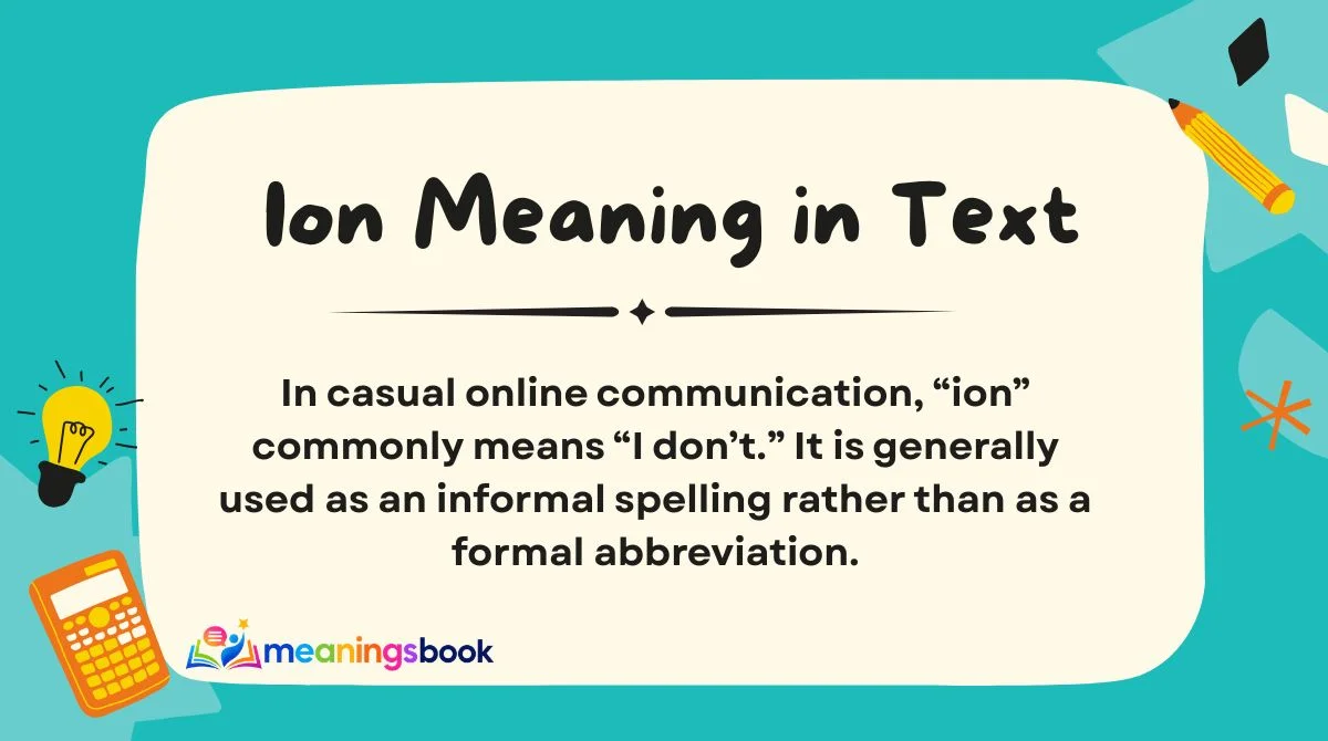 Ion Meaning in Text