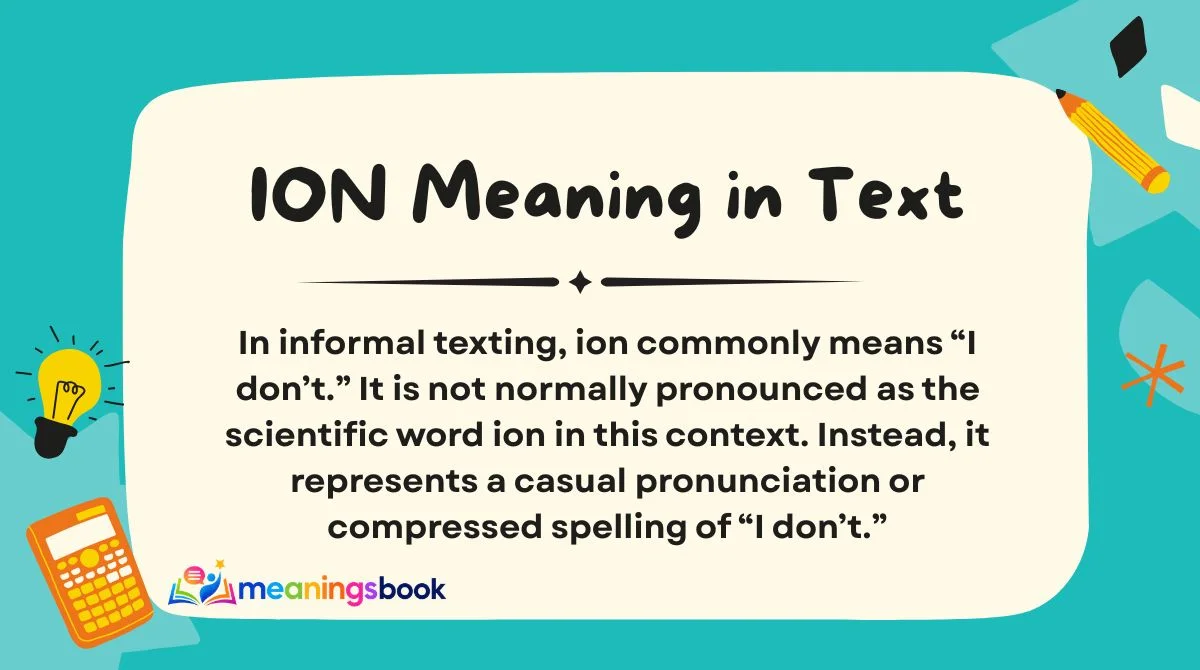 ION Meaning in Text