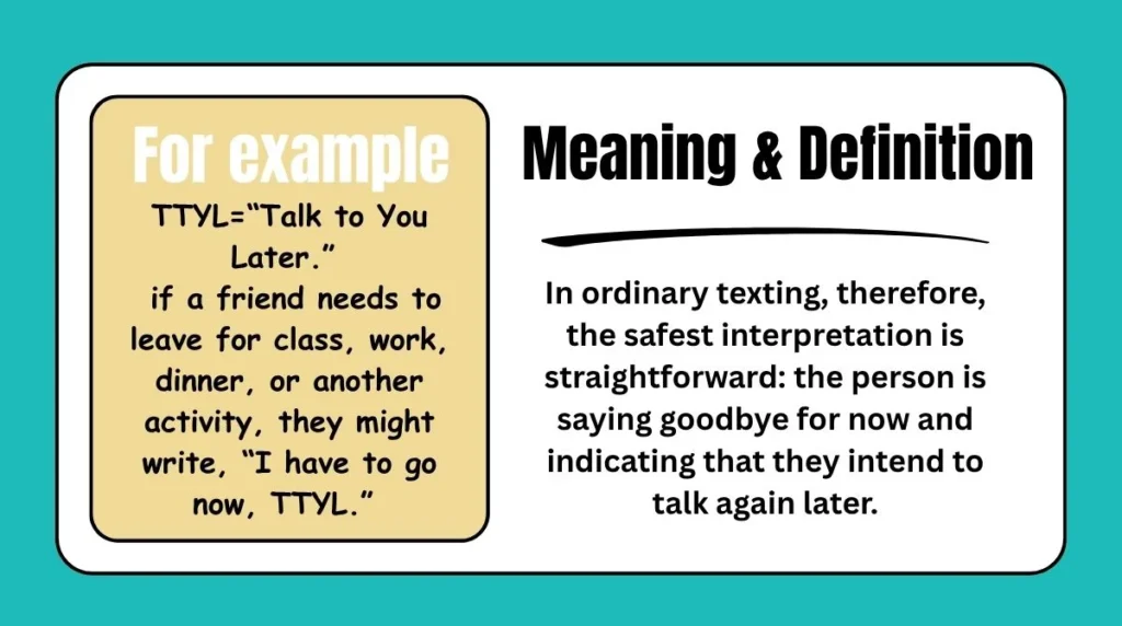 TTYL Meaning in Text