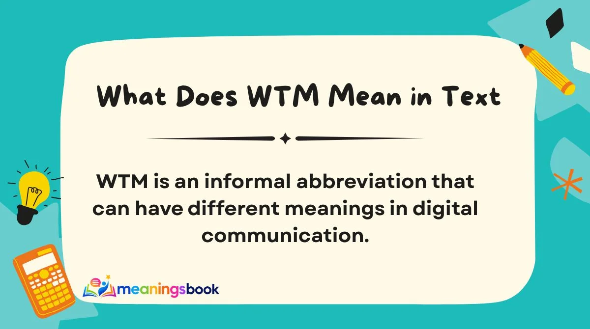 What Does WTM Mean in Text