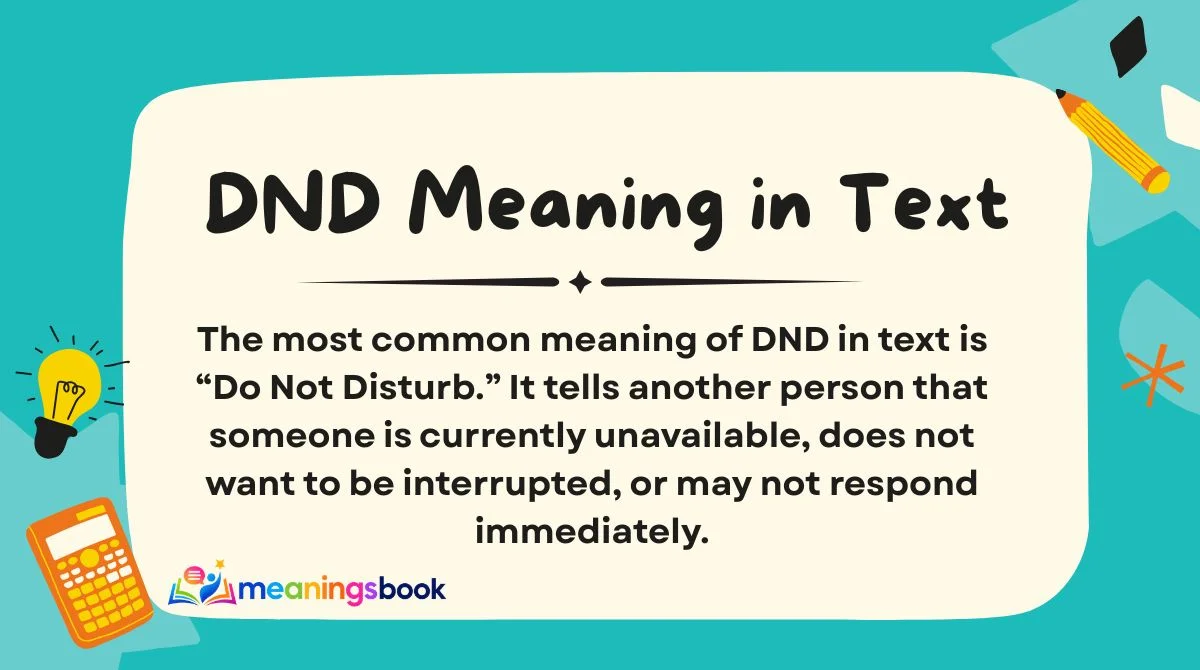 DND Meaning in Text