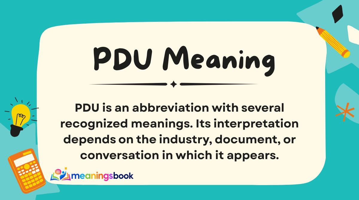 PDU Meaning