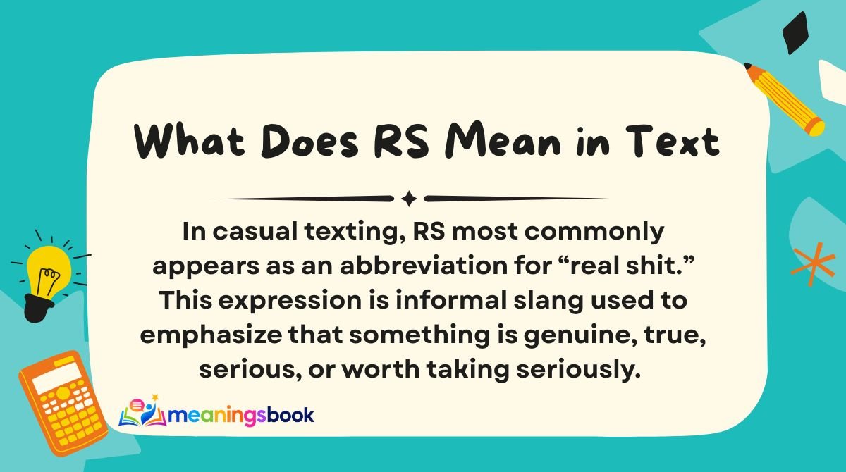 What Does RS Mean in Text